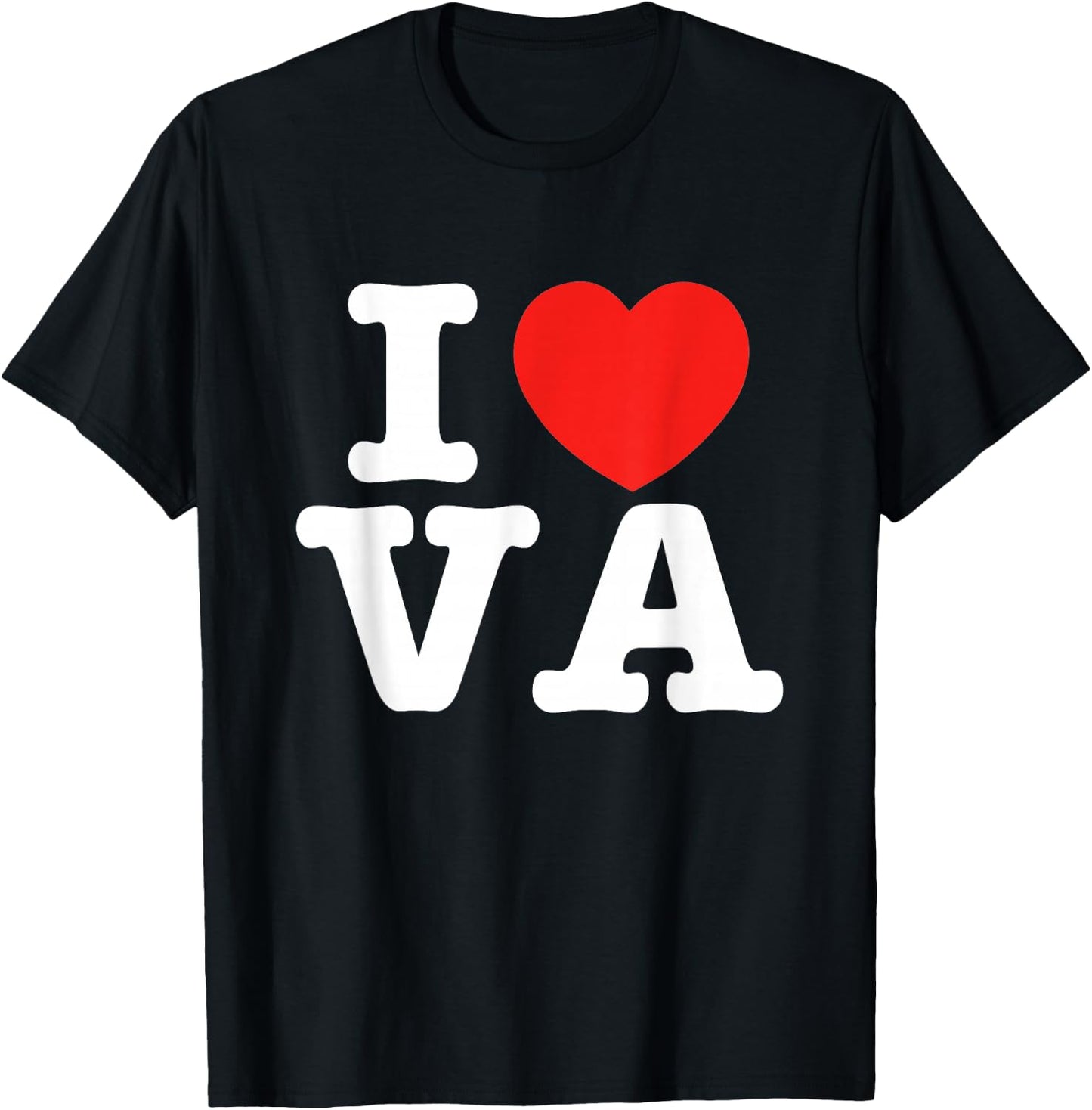 I Heart Virginia (VA) Love T-Shirt - T-Shirt | Black