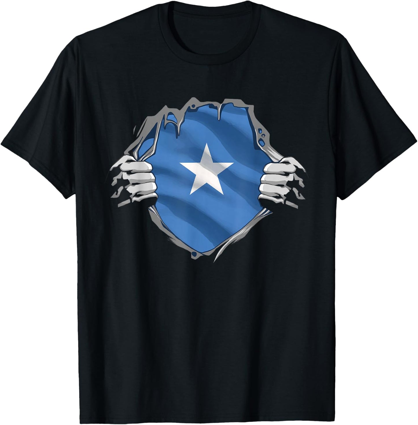 Super Somali Heritage Proud Somalia Roots Flag T-Shirt - T-Shirt | Black