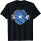 Super Somali Heritage Proud Somalia Roots Flag T-Shirt - T-Shirt | Black