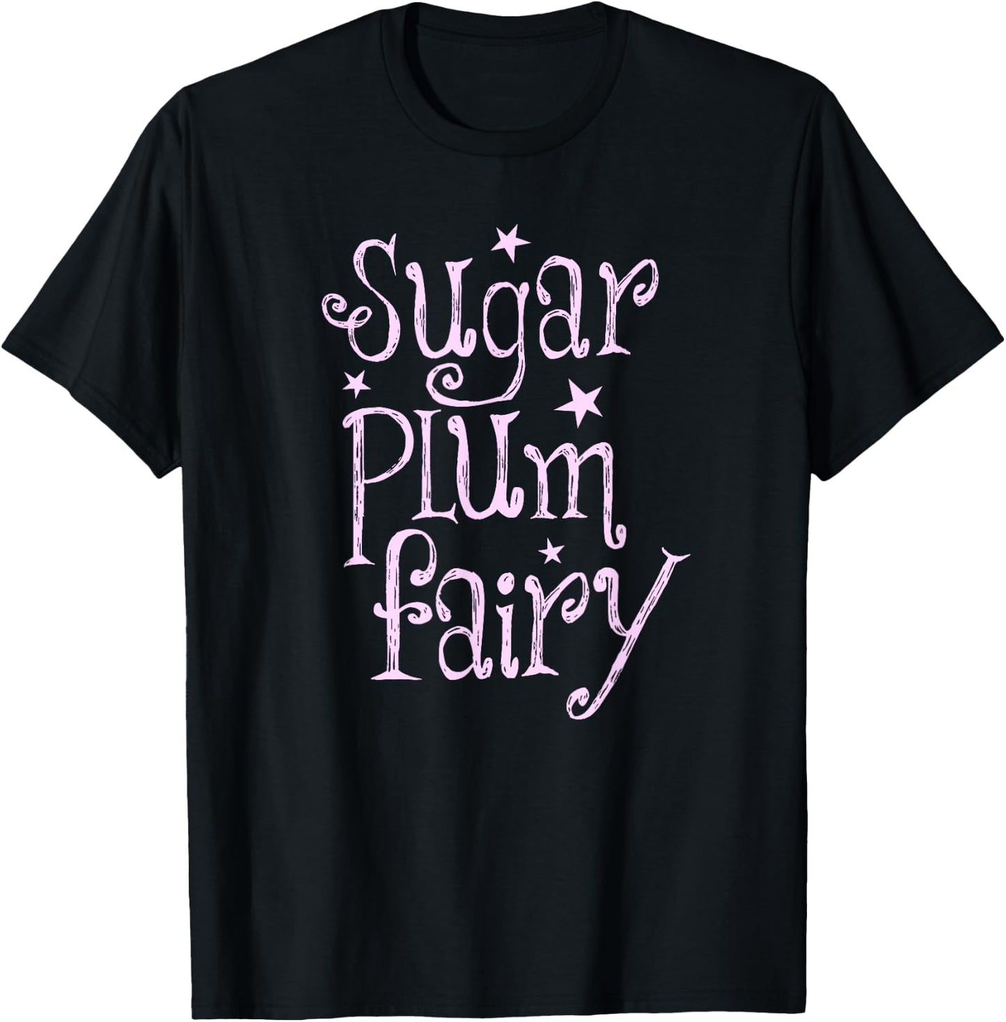 Sugar Plum Fairy Cute Christmas T-Shirt - T-Shirt | Black