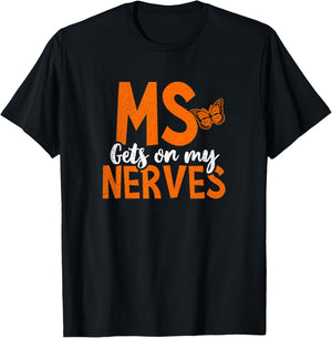MS Awareness Shirt | Gets On My Nerves Gift T-Shirt - T-Shirt | Black