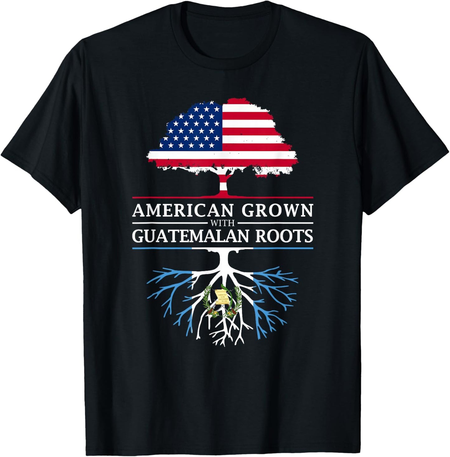 American Grown with Guatemalan Roots - Guatemala Small T-Shirt - T-Shirt | Black