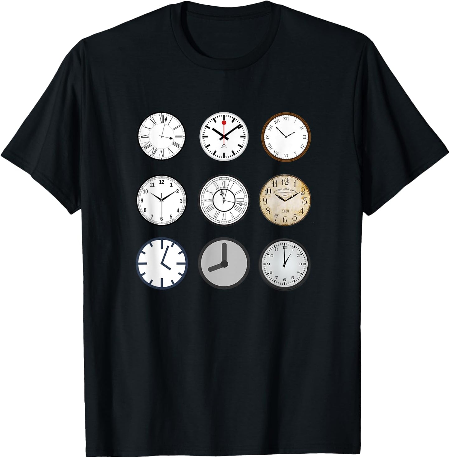 Grandfather Time Turner Clocks Hourglass Tick Tock T-Shirt - T-Shirt | Black