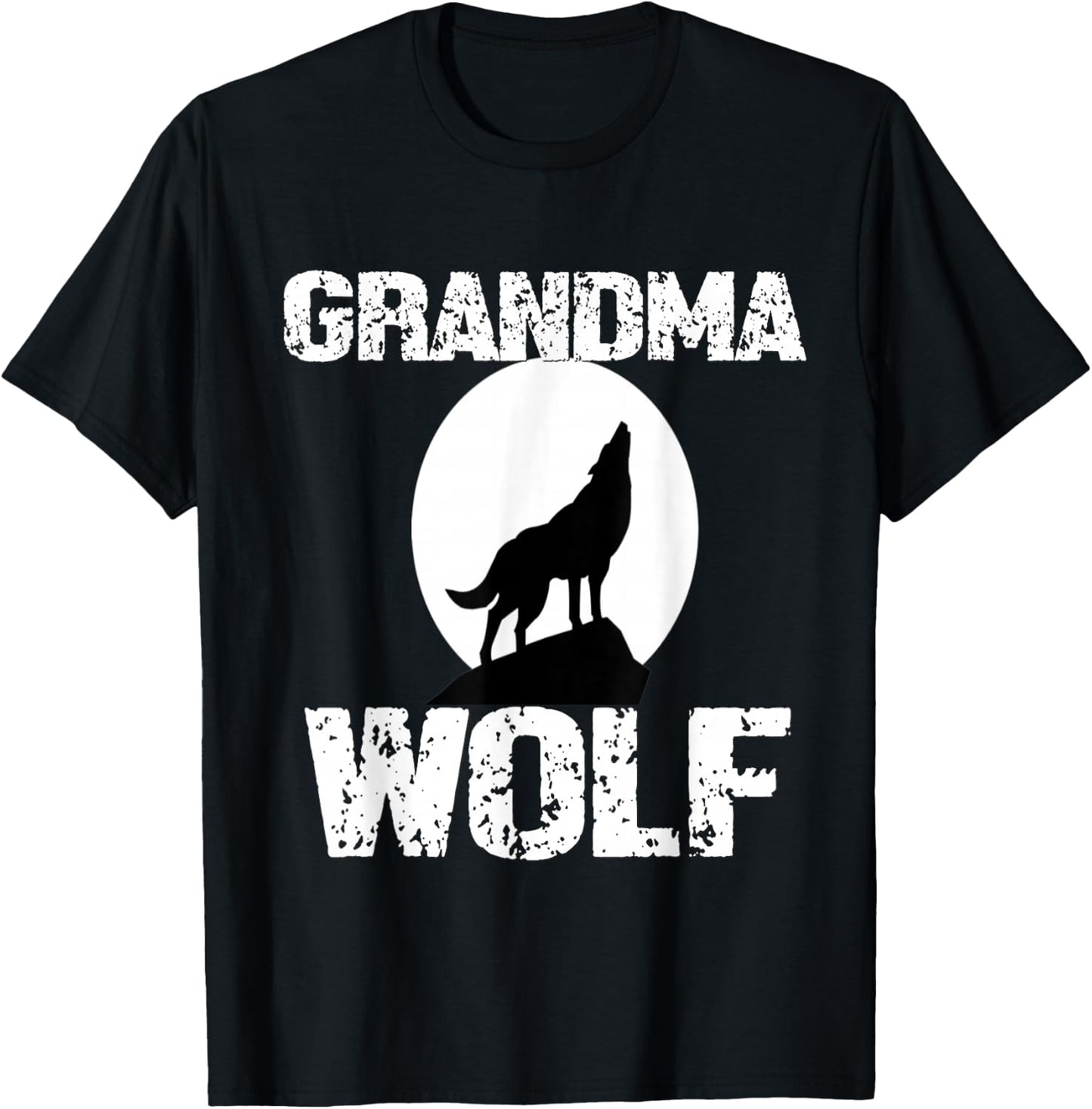 Grandma Wolf Matching Family Tribe Wolves Mimi GiGi Nana T-Shirt - T-Shirt | Black