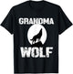 Grandma Wolf Matching Family Tribe Wolves Mimi GiGi Nana T-Shirt - T-Shirt | Black