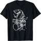 Shark Playing Drums Fish Drummer Funny Beach Rock Musician Men Women Girls Kids T-Shirt - T-Shirt | Black