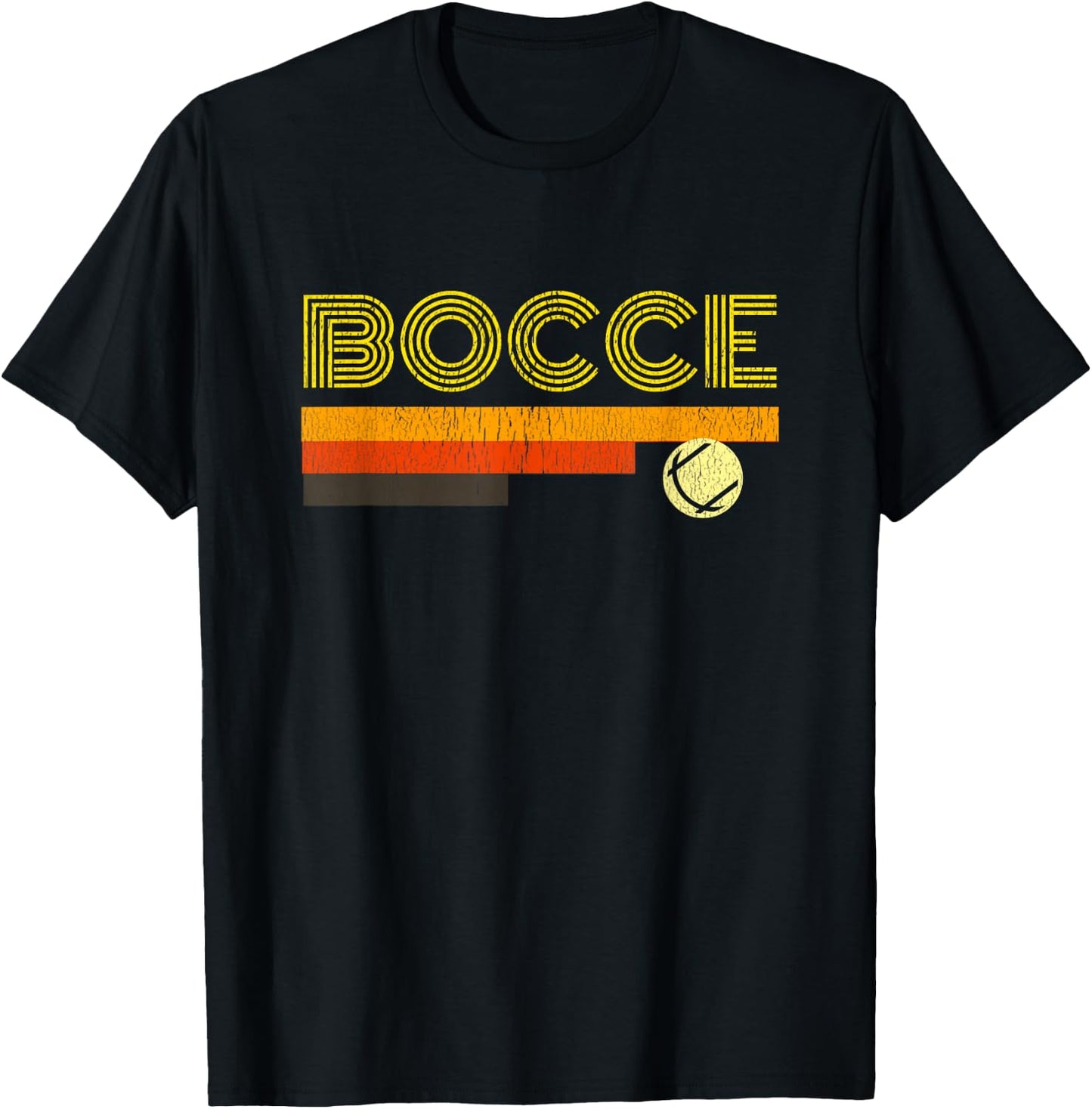 Retro Bocce Shirt Vintage 70's Bocce Ball T-Shirt - T-Shirt | Black