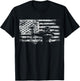 Hunting Archer American Flag T shirt Bowhunting Hunter Men T-Shirt - T-Shirt | Black