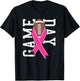 GameDay Breast Cancer Awareness Pink Football Ribbon T-Shirt - T-Shirt | Black