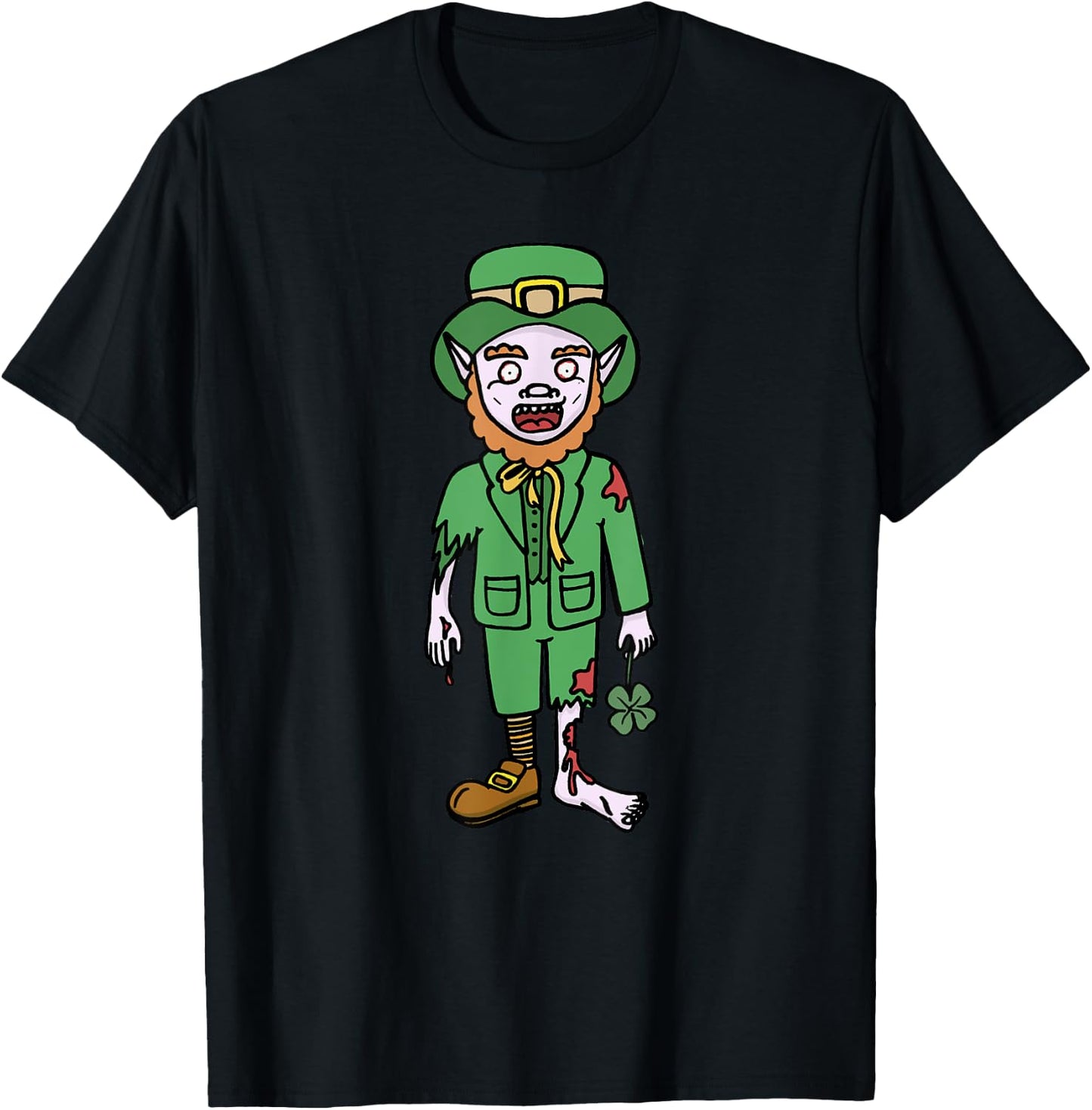 Zombie Shirt Leprechaun Halloween Costume Dead Scary Gifts T-Shirt - T-Shirt | Black
