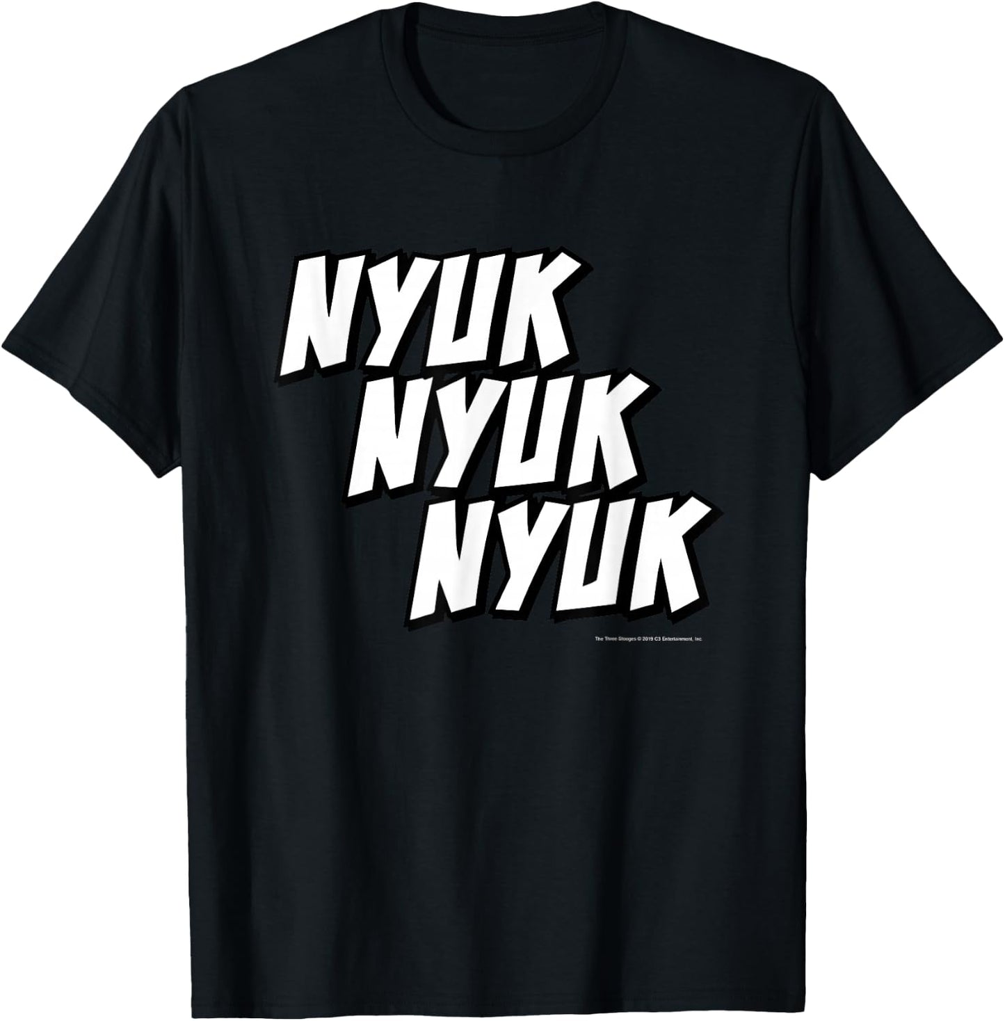 TTS- The Three Stooges Nyuk,Nyuk,Nyuk T-Shirt - T-Shirt | Black