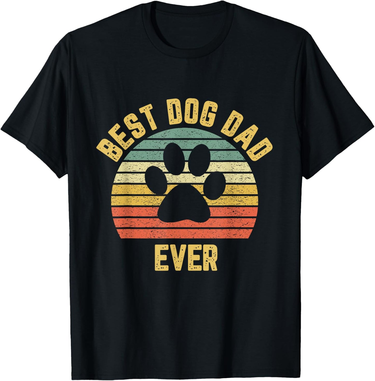 Vintage Dog Dad Cool Father's Day Gift Retro T-Shirt - T-Shirt | Black