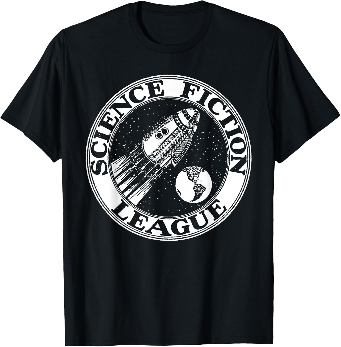 Science Fiction League Shirt 1930s Retro Vintage SciFi Gift T-Shirt - T-Shirt | Black