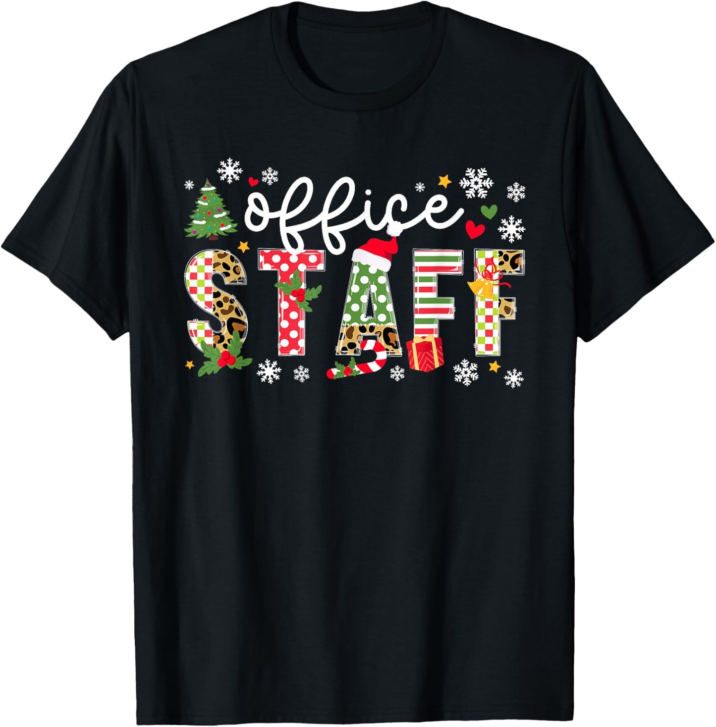 Office Staff Christmas Front Office Staff Xmas Party T-Shirt - T-Shirt | Black