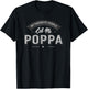 Poppa Grandpa Father's Day Fishing Gift Grandfather T-Shirt - T-Shirt | Black