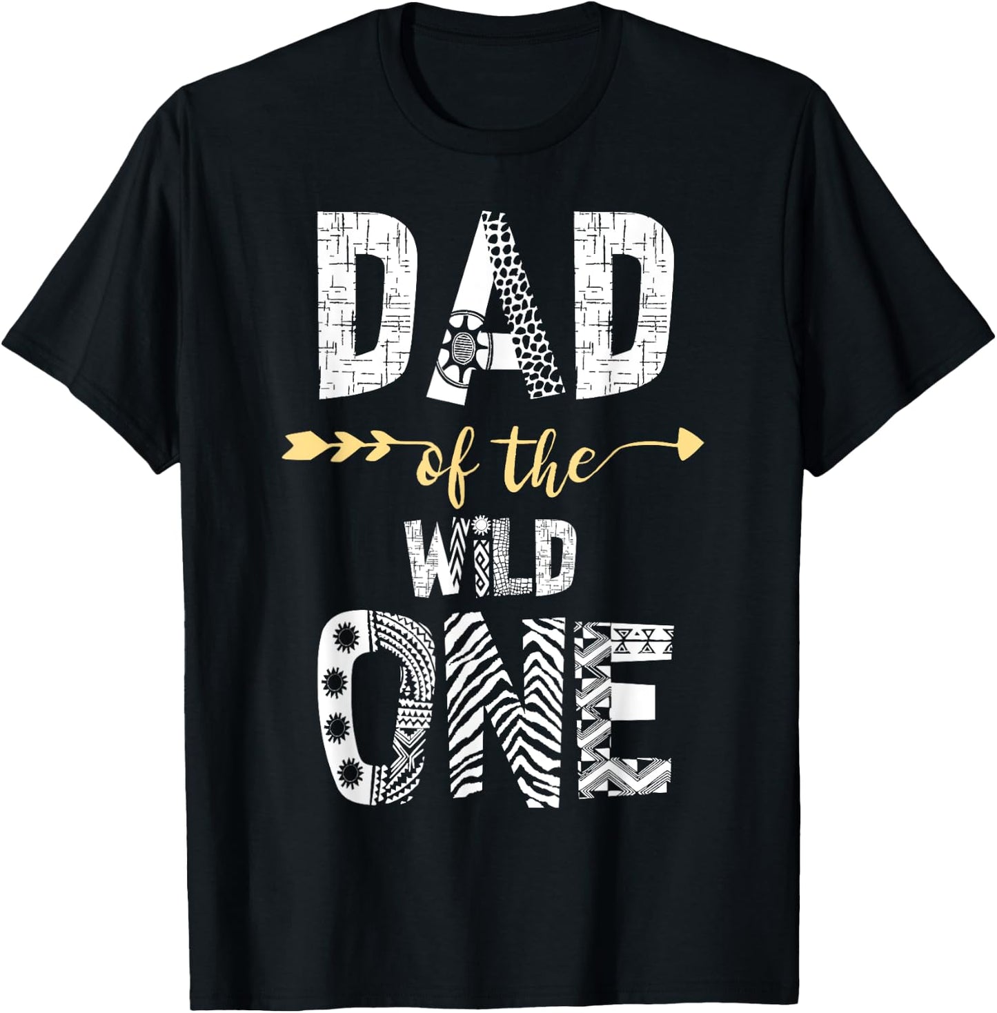 Dad Of The Wild One Shirt Family 1st thing First Birthday T-Shirt - T-Shirt | Black