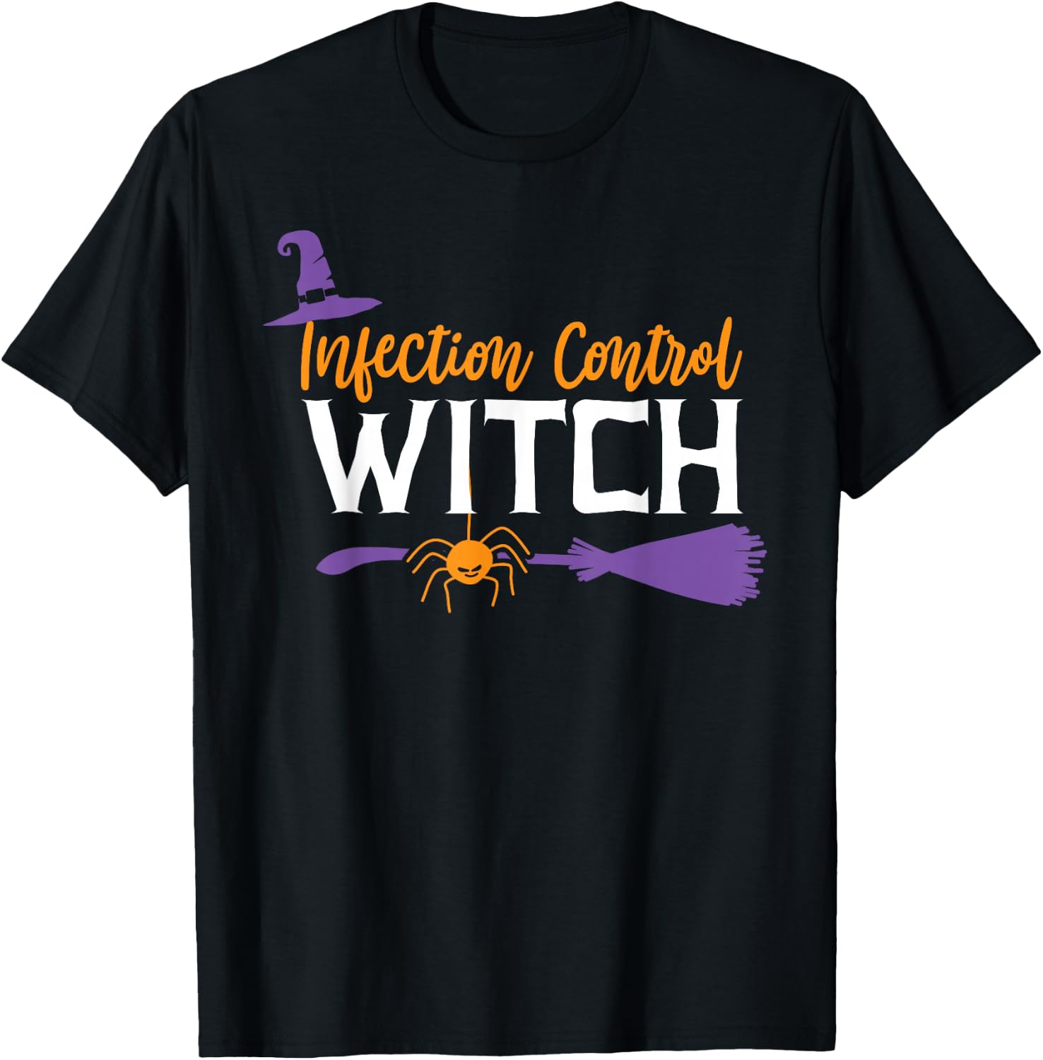 Halloween Infection Control Nurse Prevention Nursing Squad T-Shirt - T-Shirt | Black