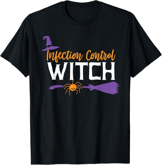 Halloween Infection Control Nurse Prevention Nursing Squad T-Shirt - T-Shirt | Black