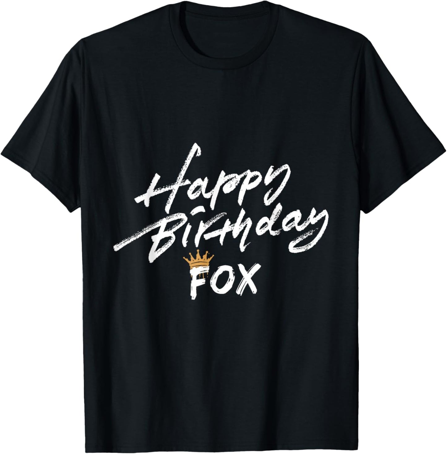 Happy birthday Fox for party T-Shirt - T-Shirt | Black