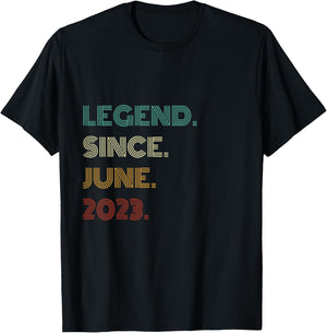 3 Years Old Legend Since June 2023 3rd Birthday T-Shirt - T-Shirt | Black