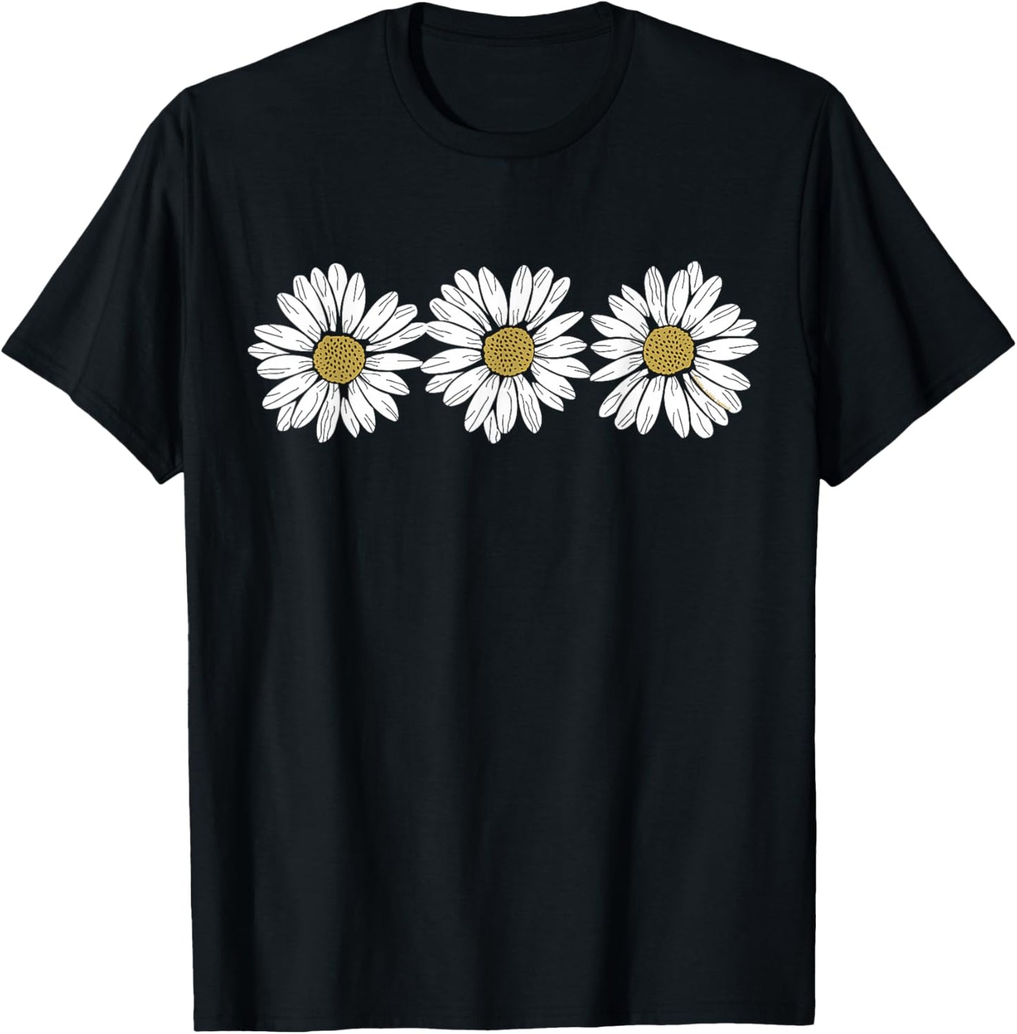 Pretty Daisies Daisy Flower Lovers Springtime Summer T-Shirt - T-Shirt | Black
