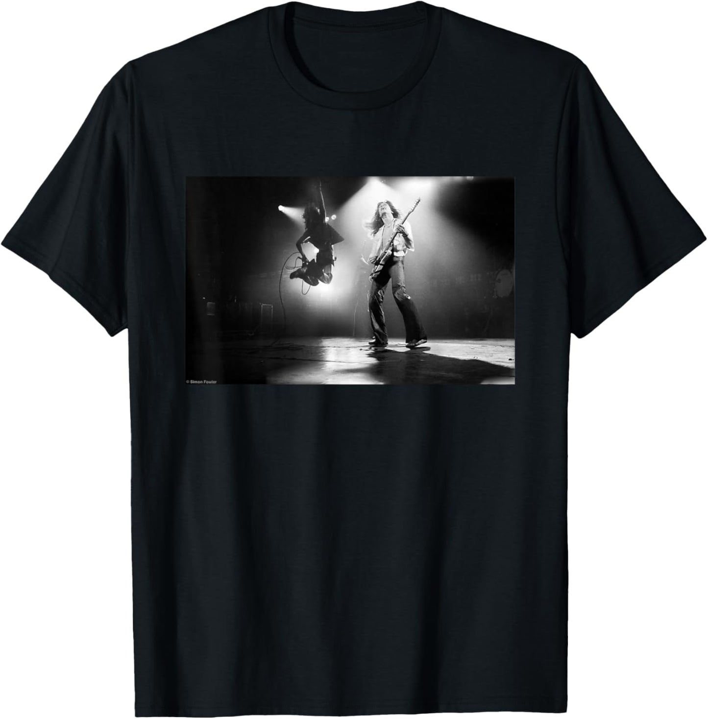 Eddie Van Halen Jump Live Rainbow Theatre by Simon Fowler T-Shirt - T-Shirt | Black