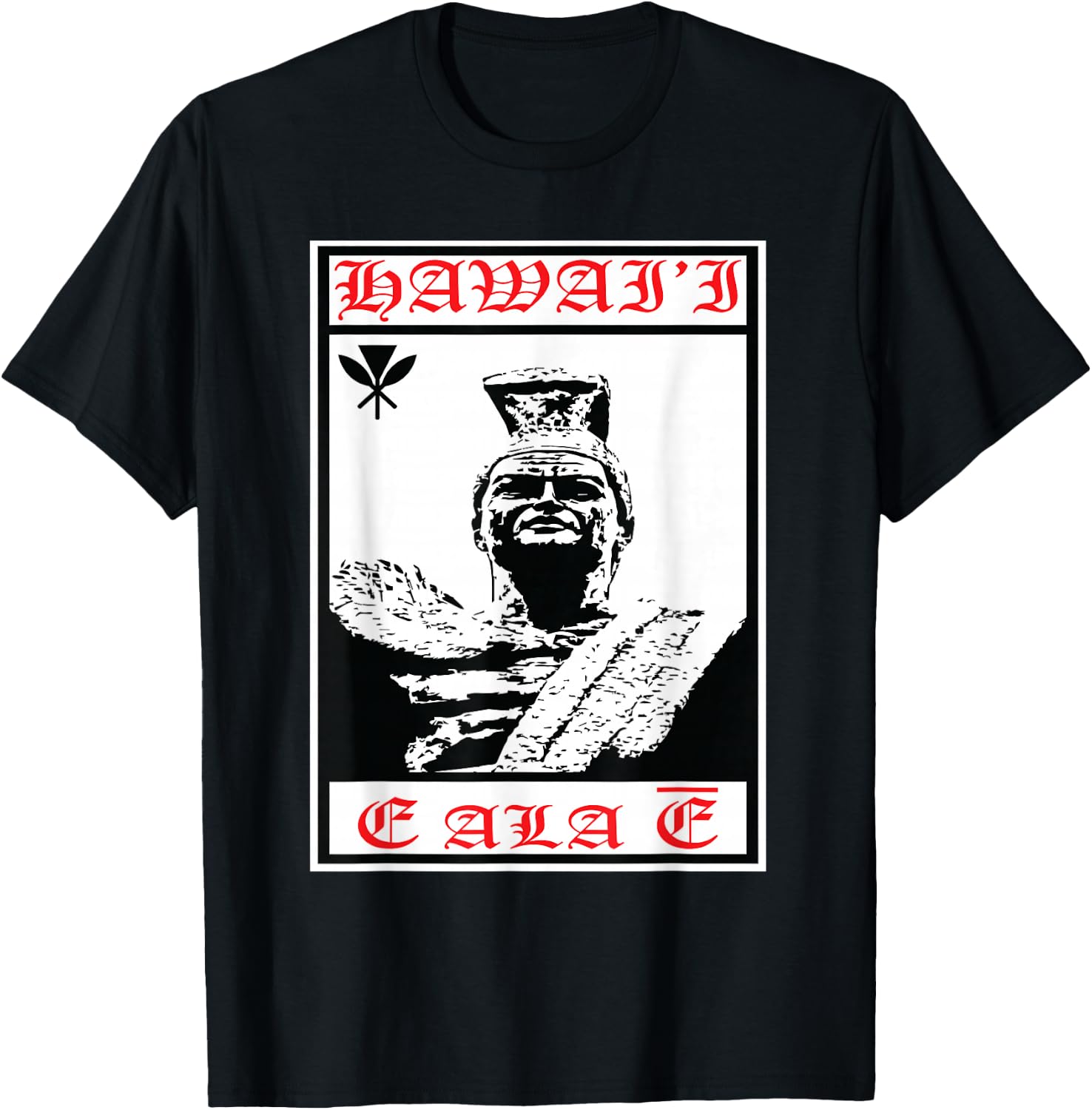 Hawaiian Islands King Kamehameha Hawaii Tribal T-Shirt - T-Shirt | Black