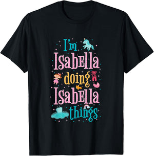 Cute top for kids or toddlers named Isabella T-Shirt - T-Shirt | Black