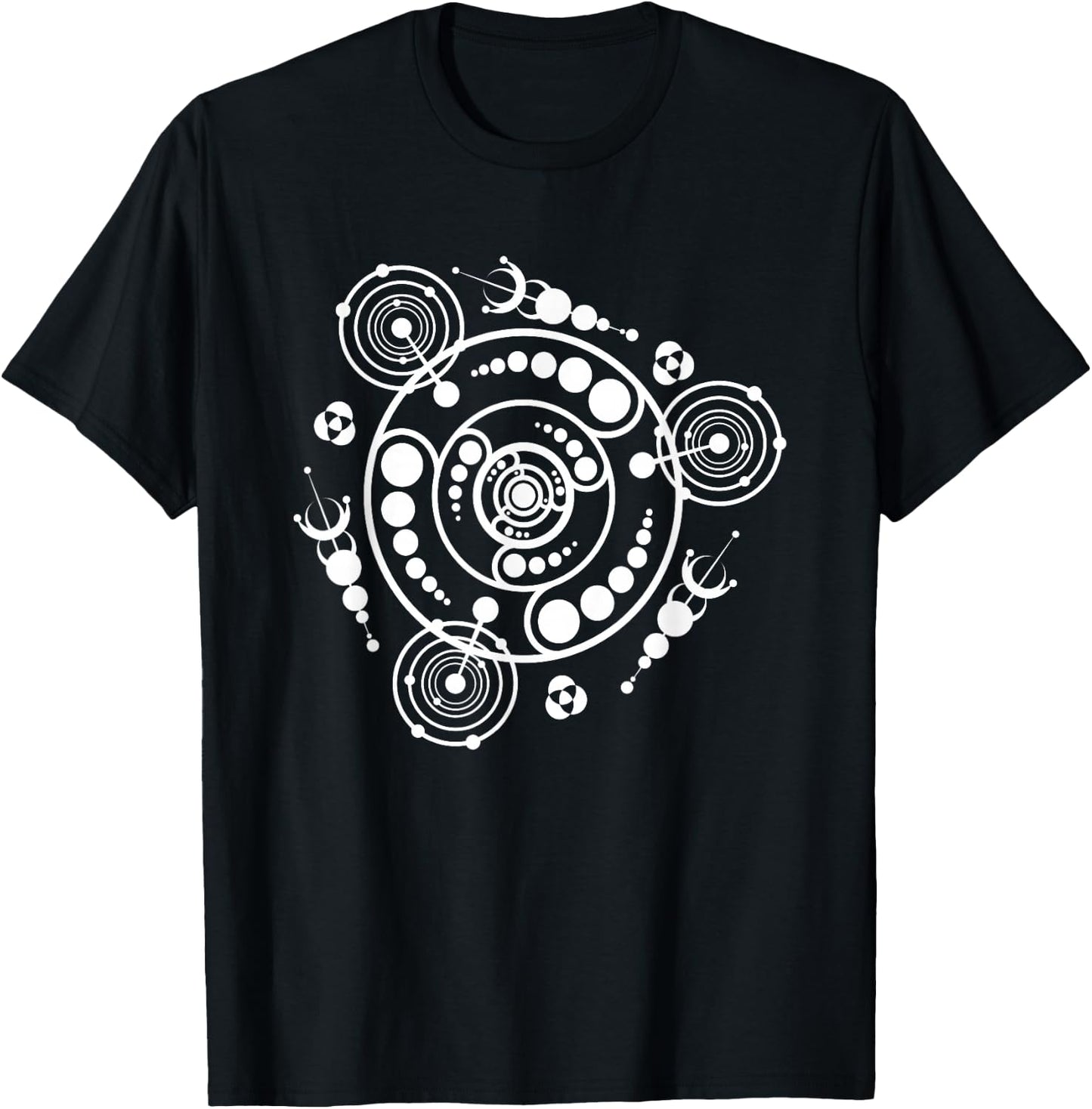 Crop Circle Space Alien Galaxy UFO Illustration Art T Shirt T-Shirt - T-Shirt | Black
