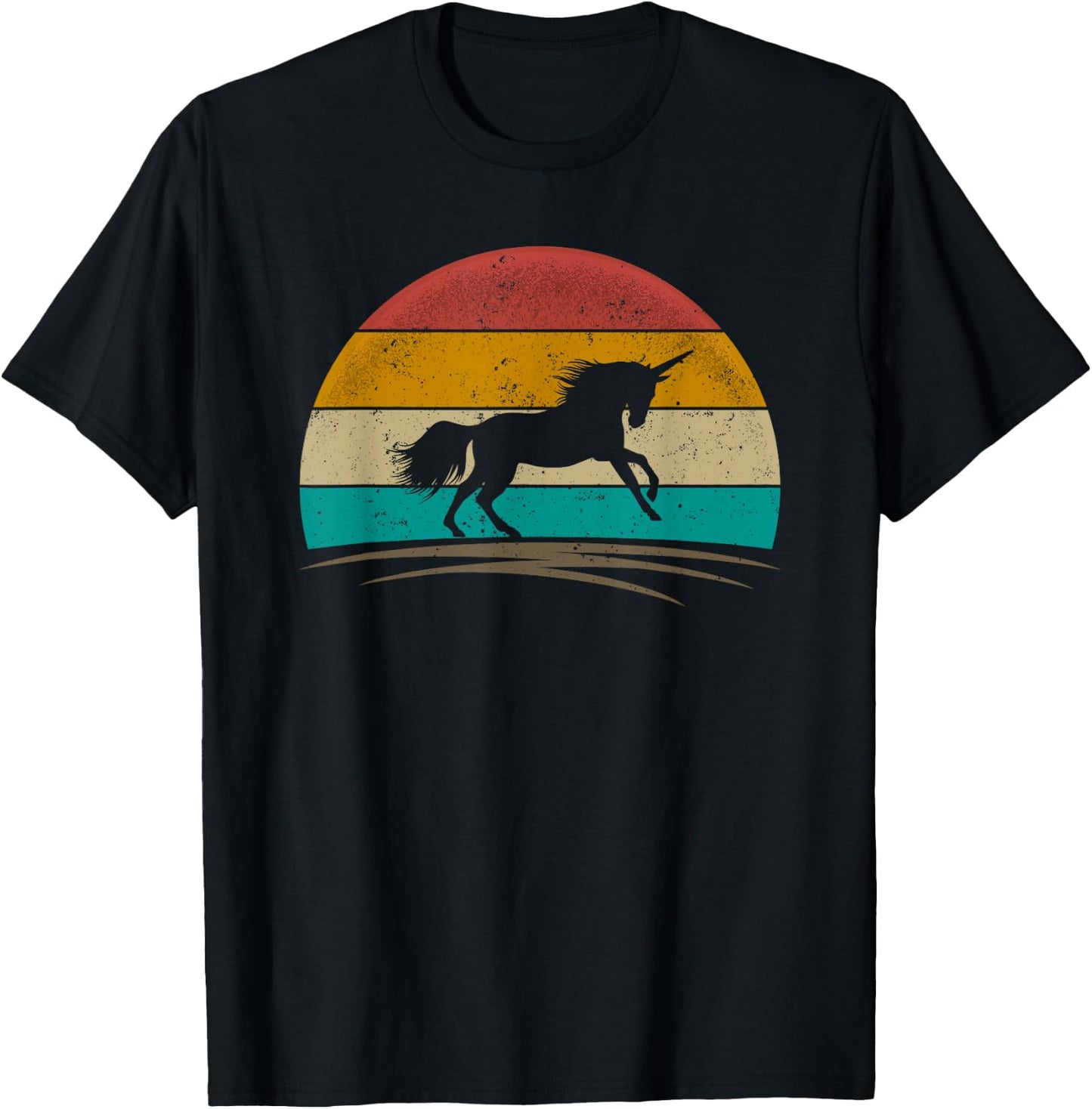 Unicorn Shirt Retro Unicorn Mythical Creature Unicorn Lover T-Shirt - T-Shirt | Black