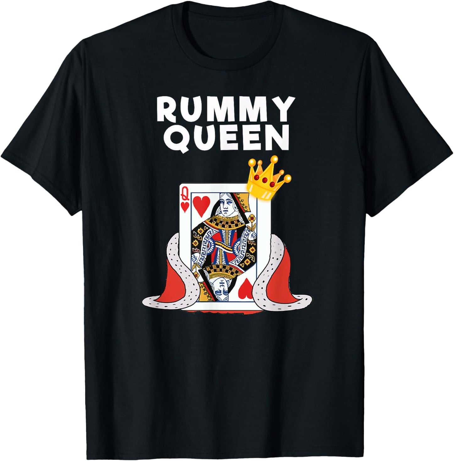 Rummy - Funny Rummy Queen T-Shirt - T-Shirt | Black