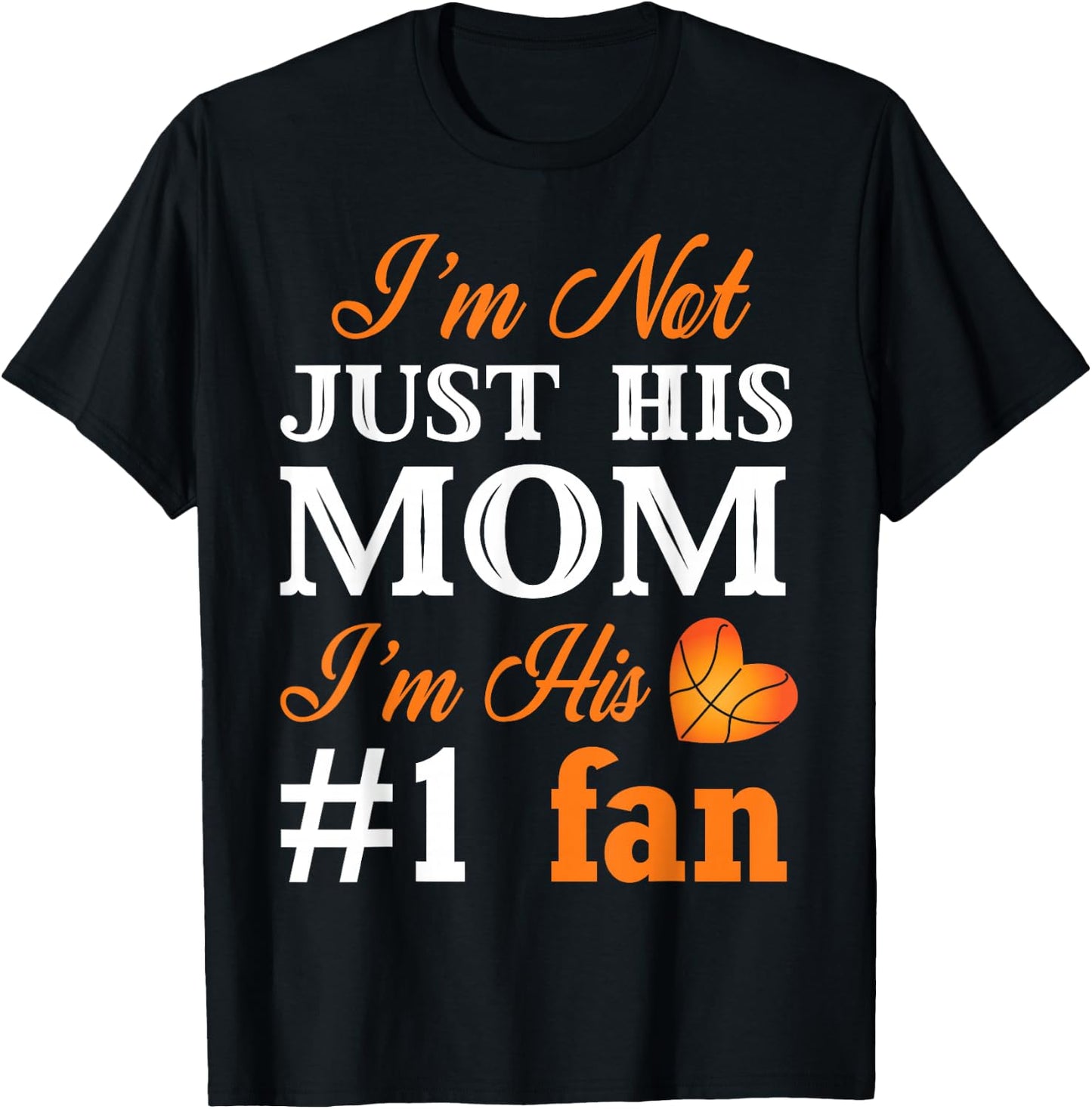 Basketball Fan Mom Quote Shirt T-Shirt - T-Shirt | Black