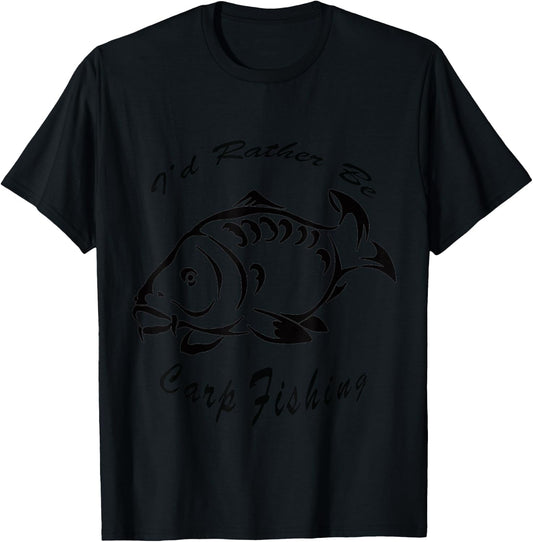 I'd Rather Be Carp Fishing Carp fishing Men Women Child T-Shirt - T-Shirt | Black