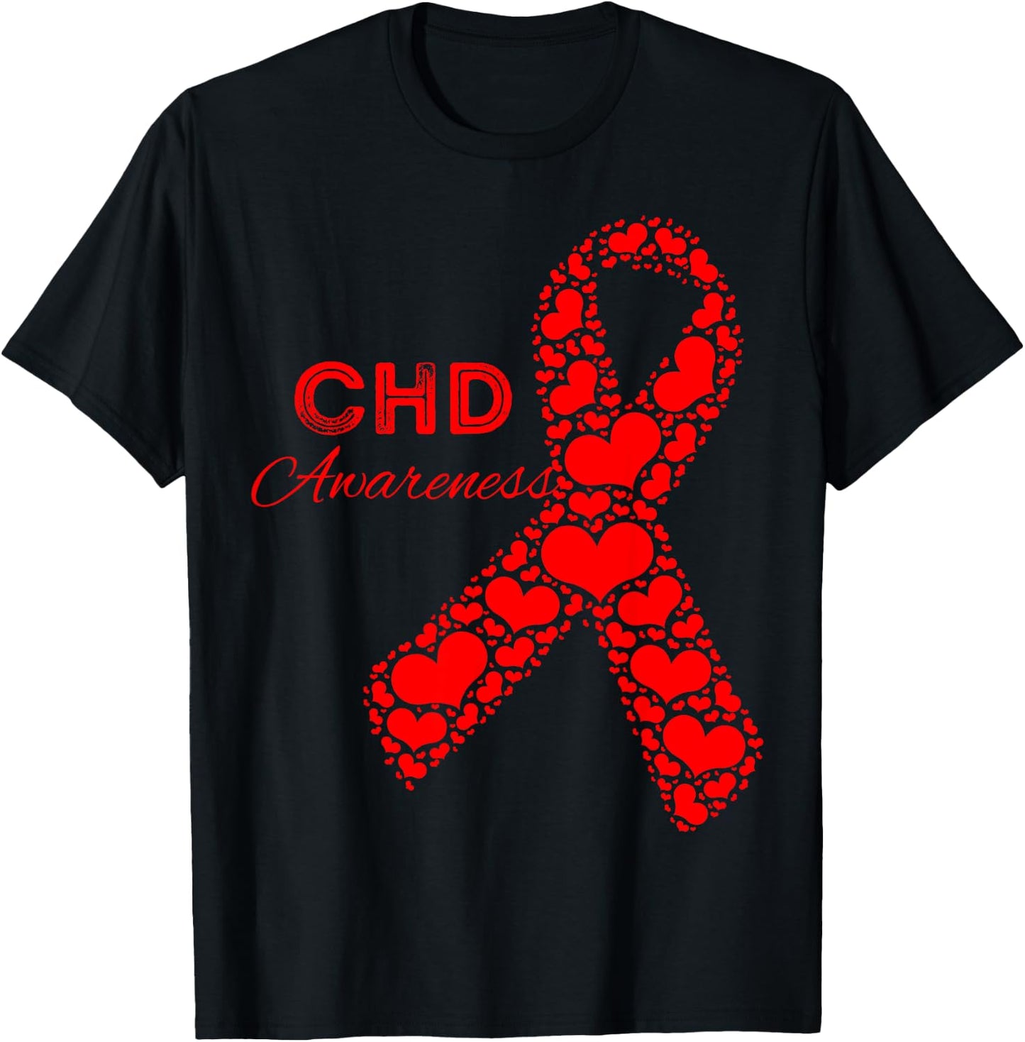 CHD Awareness Shirt congenital heart defect awareness T-Shirt - T-Shirt | Black