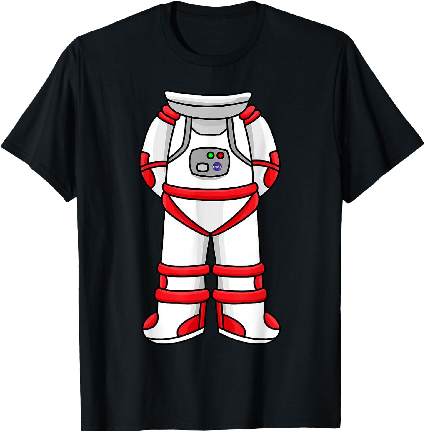 Astronaut Suit Head Cool Space Rocketman Halloween Costume T-Shirt - T-Shirt | Black