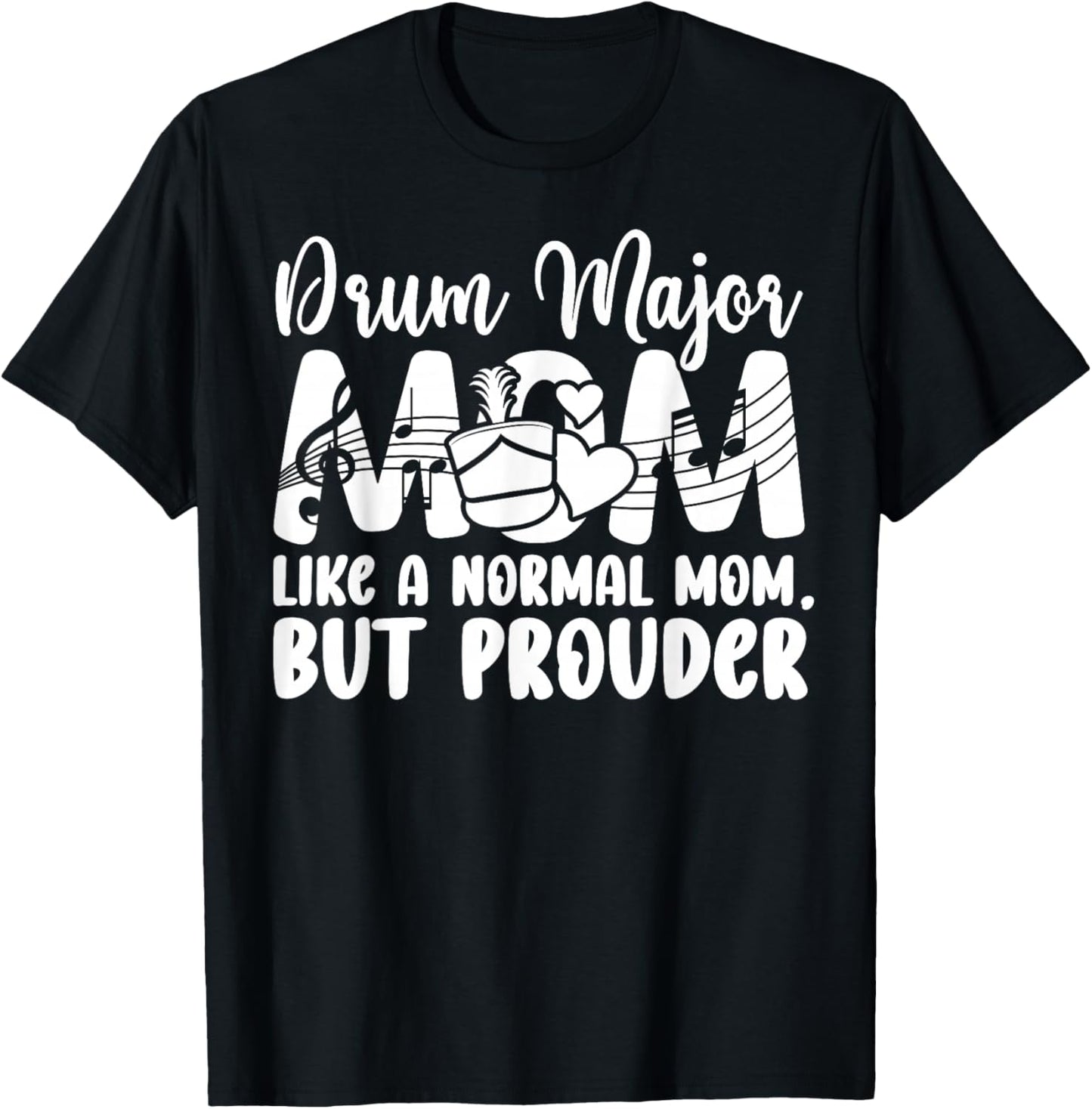 Drum Major Mom Definition Drum Major Mama Drum Major Mother T-Shirt - T-Shirt | Black