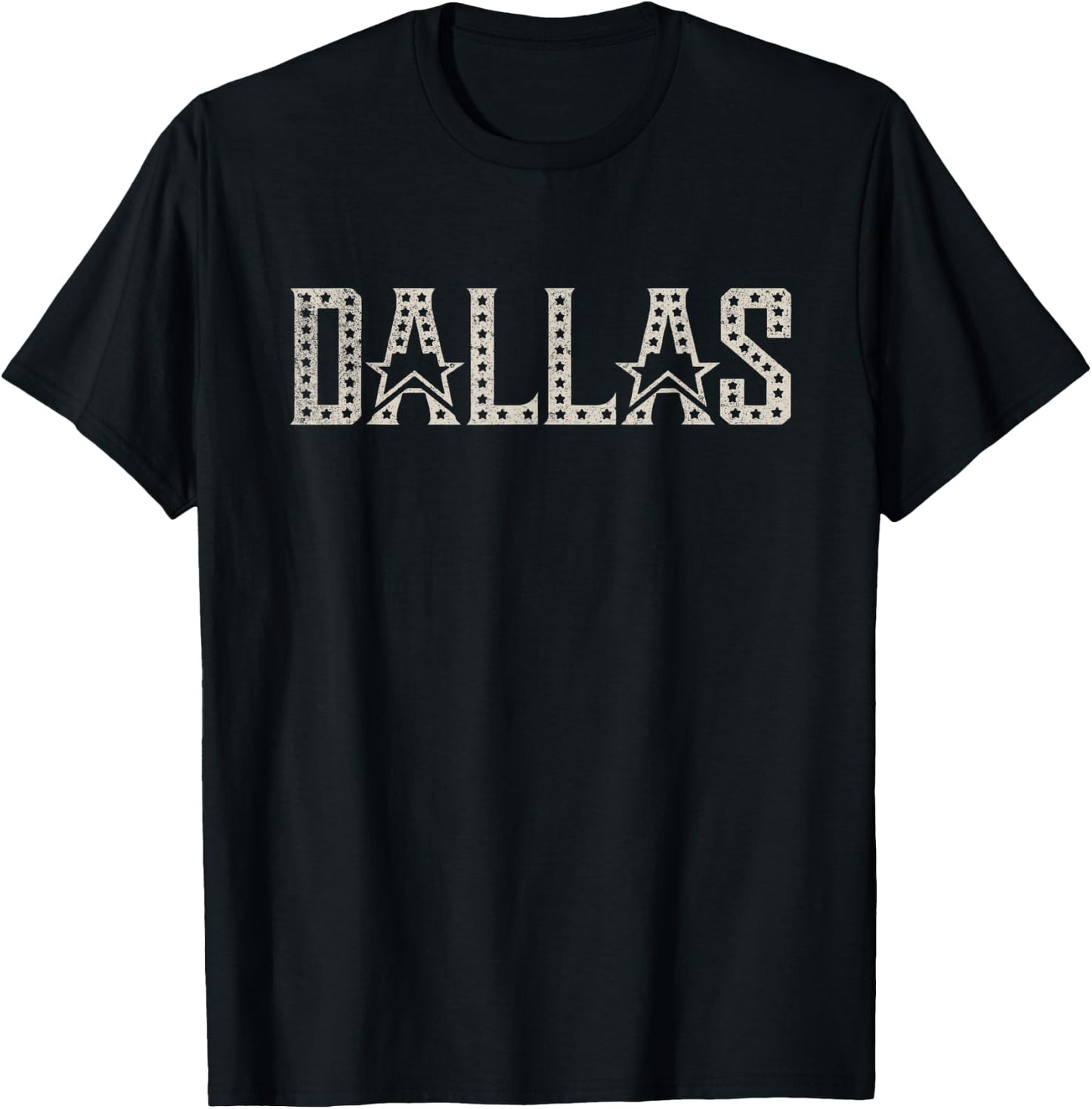 Dallas Vintage Retro T-Shirt - T-Shirt | Black