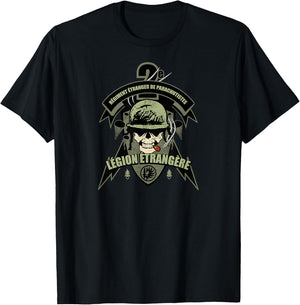 French Foreign Legion Paratrooper - 2 Rep (Subdued) T-Shirt - T-Shirt | Black