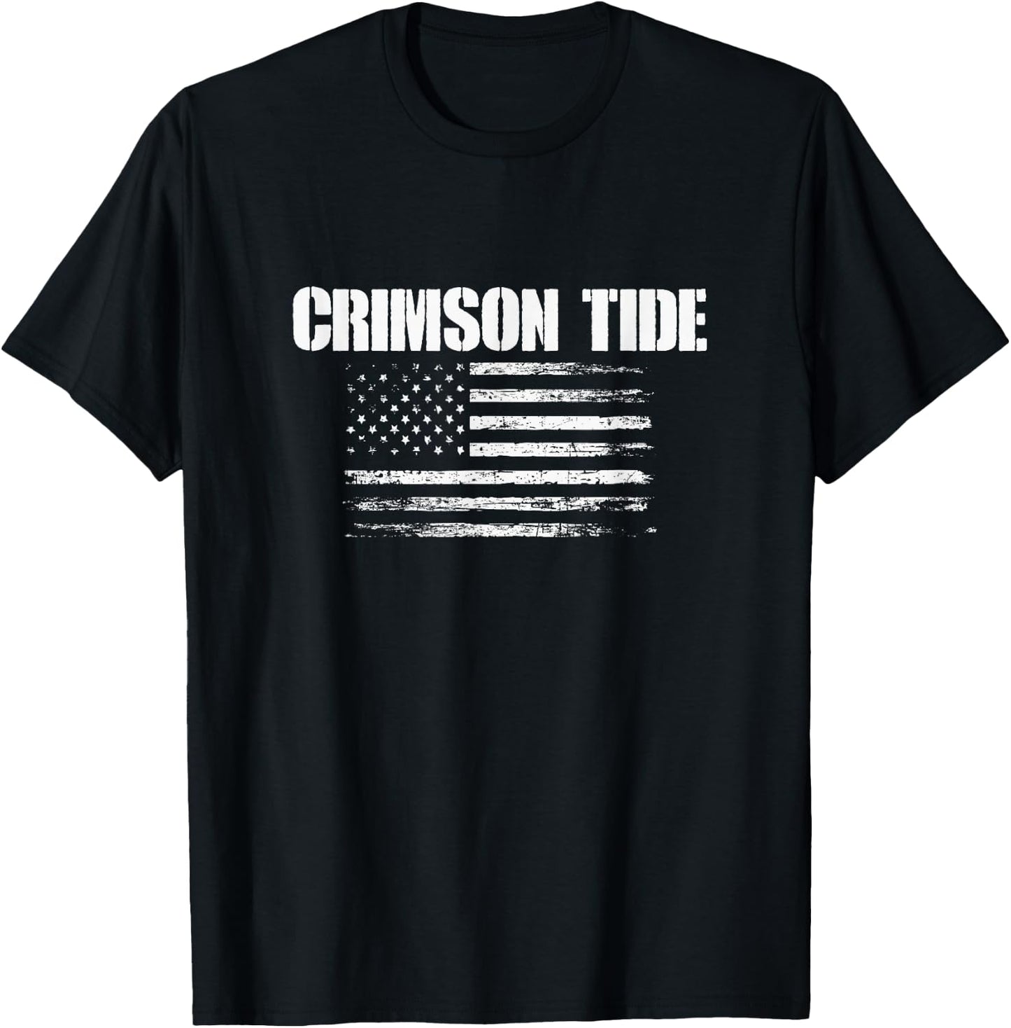 Minden Crimson Tide USA Flag Pride T-Shirt - T-Shirt | Black