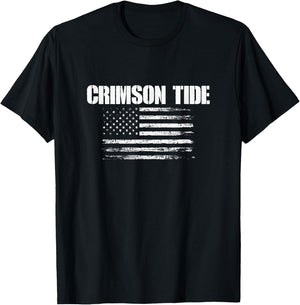 Minden Crimson Tide USA Flag Pride T-Shirt - T-Shirt | Black