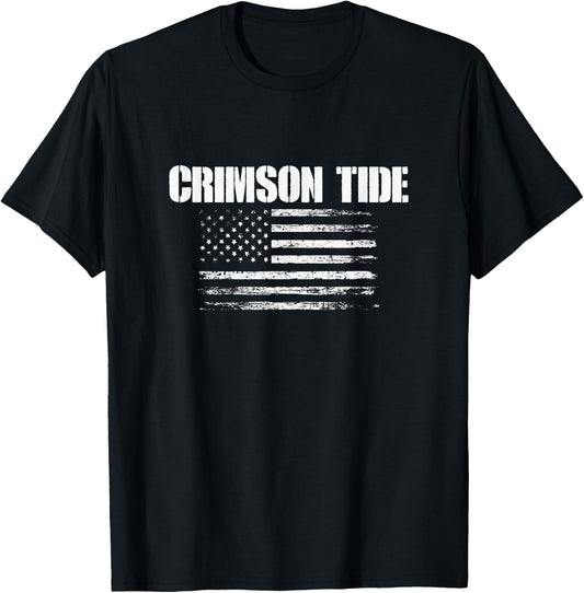 Minden Crimson Tide USA Flag Pride T-Shirt - T-Shirt | Black