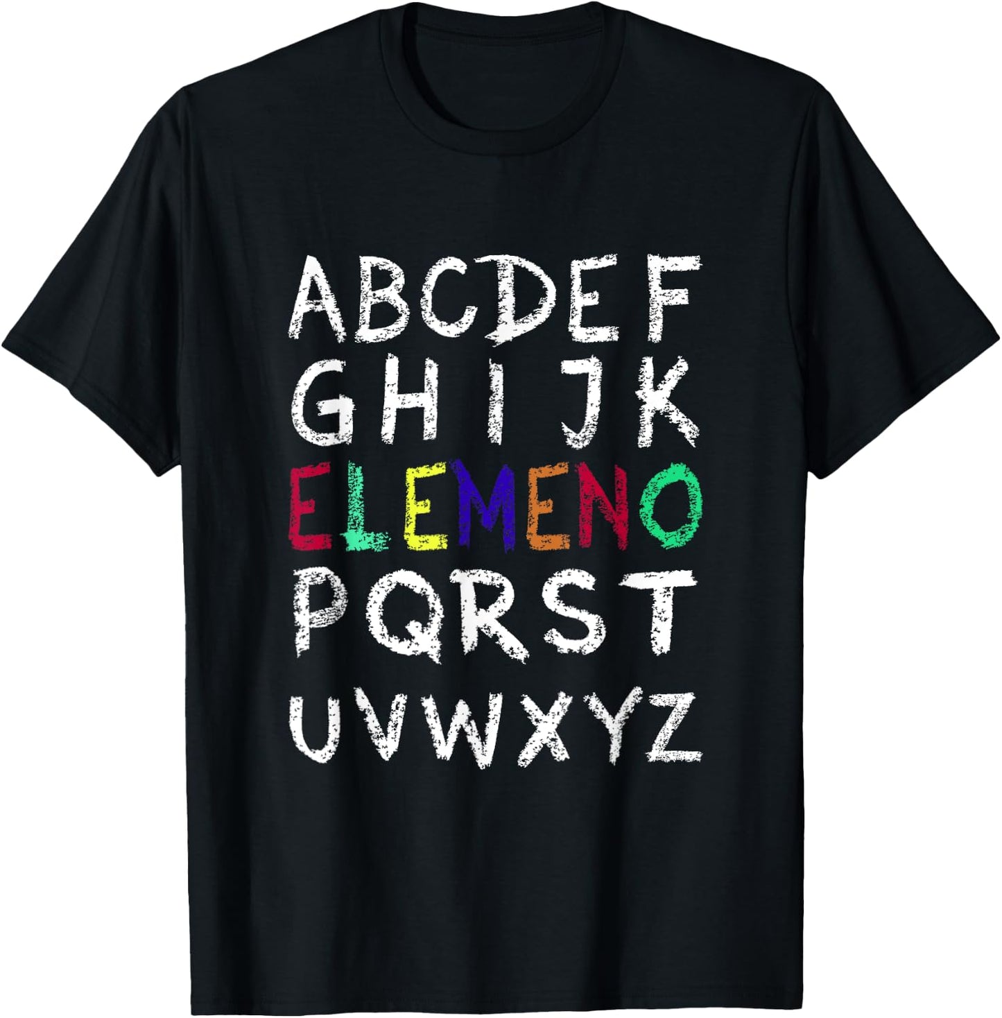 ELEMENO Alphabet-Funny Preschool Kindergarten-School Teacher T-Shirt - T-Shirt | Black