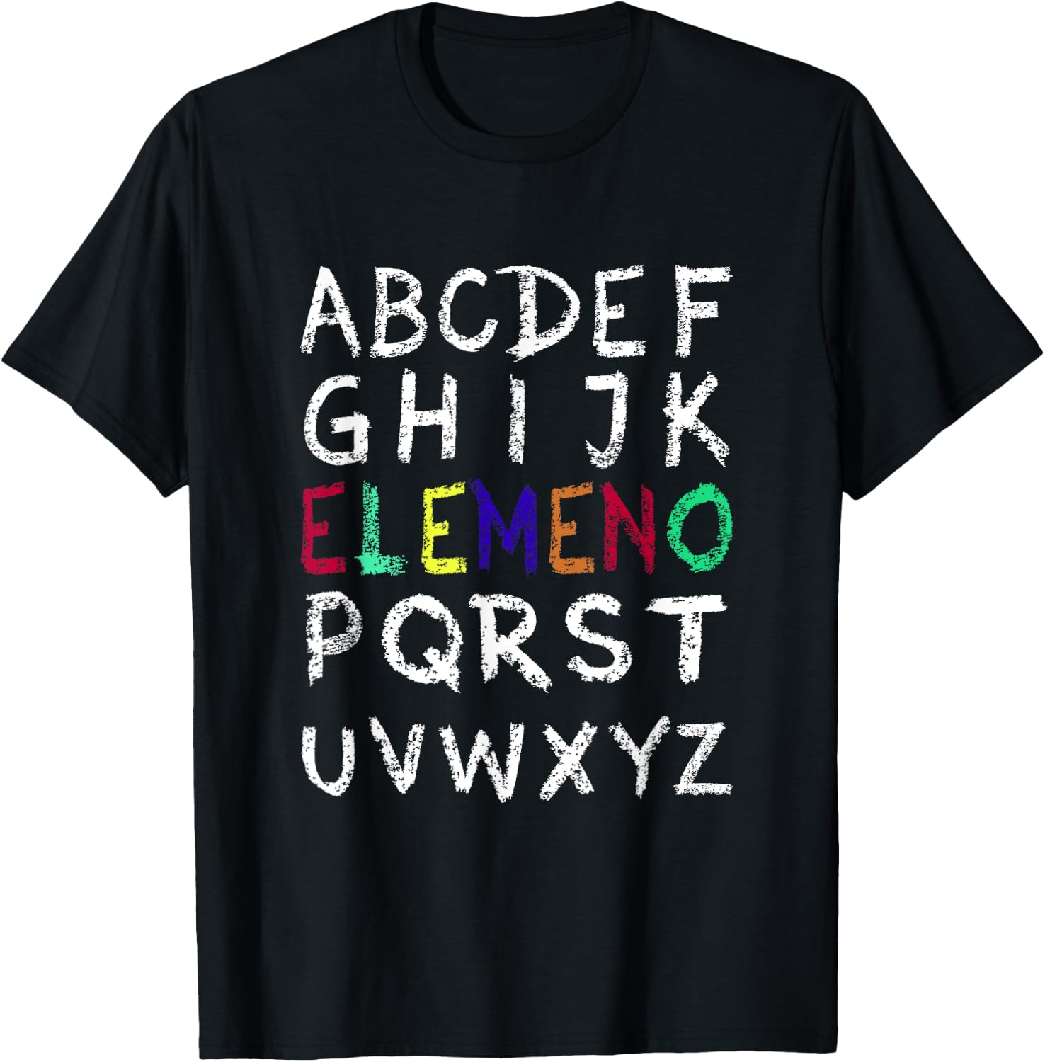 ELEMENO Alphabet-Funny Preschool Kindergarten-School Teacher T-Shirt - T-Shirt | Black