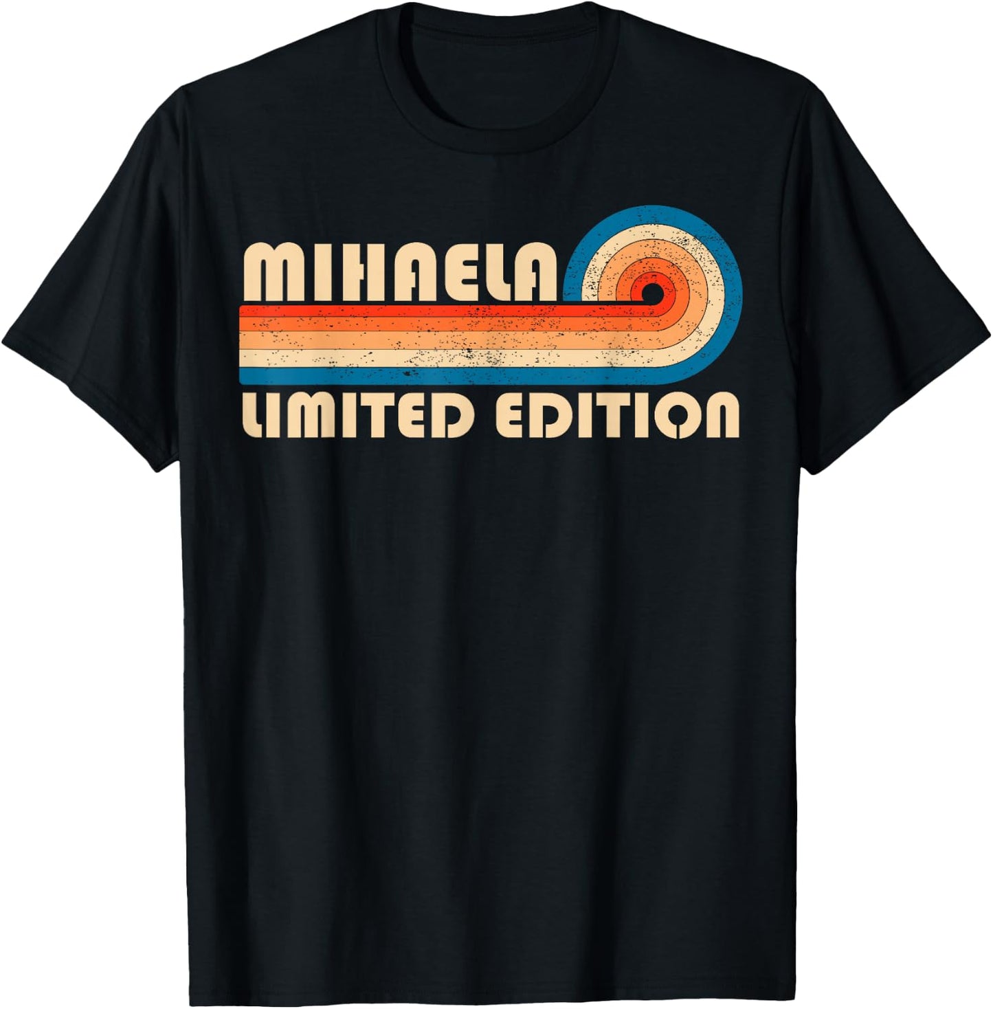 MIHAELA Retro 70s 80s Sunset Stripe T-Shirt - T-Shirt | Black