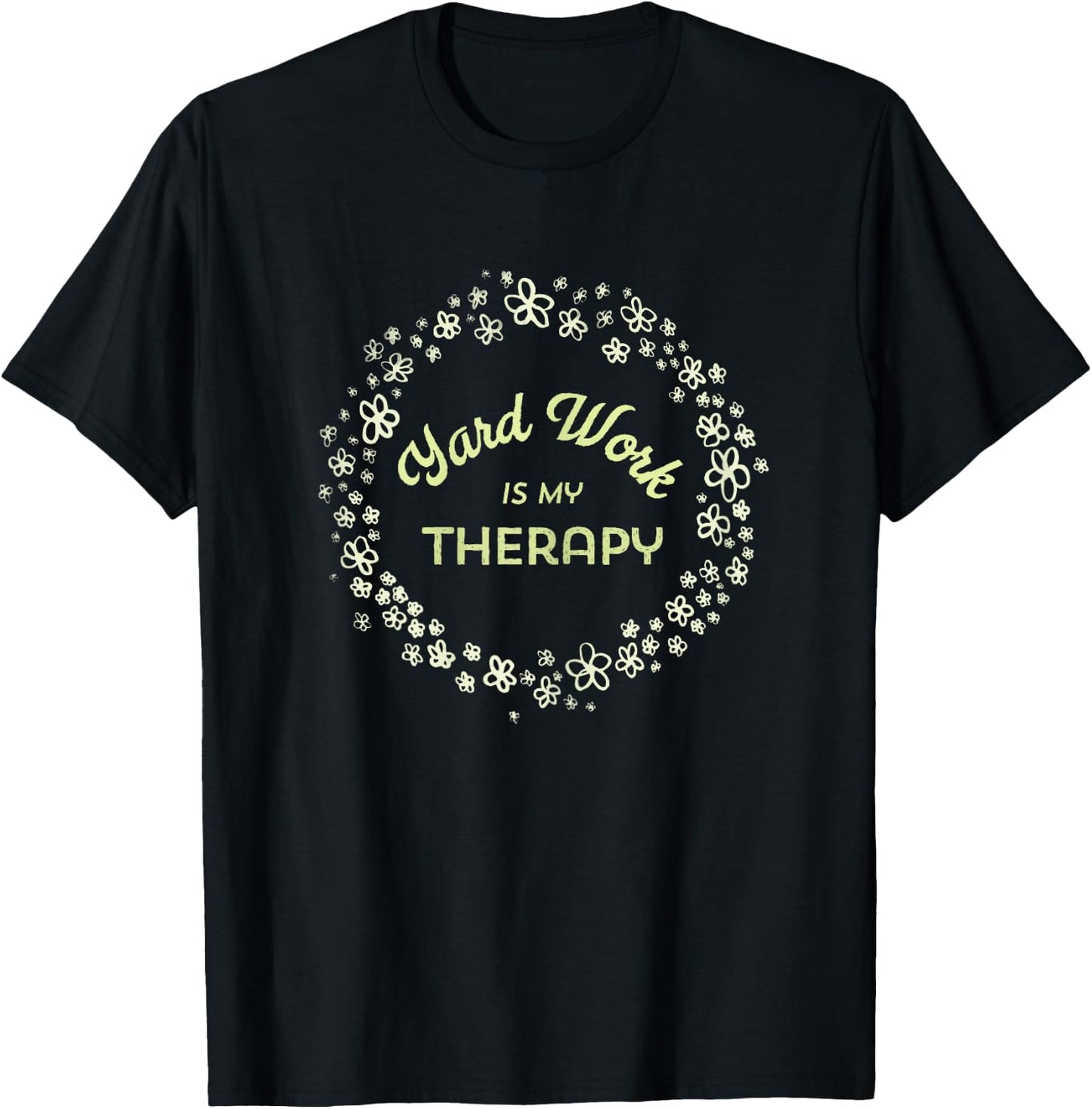 Funny Plant Lady yard Work Therapy grow veggies gardening T-Shirt - T-Shirt | Black