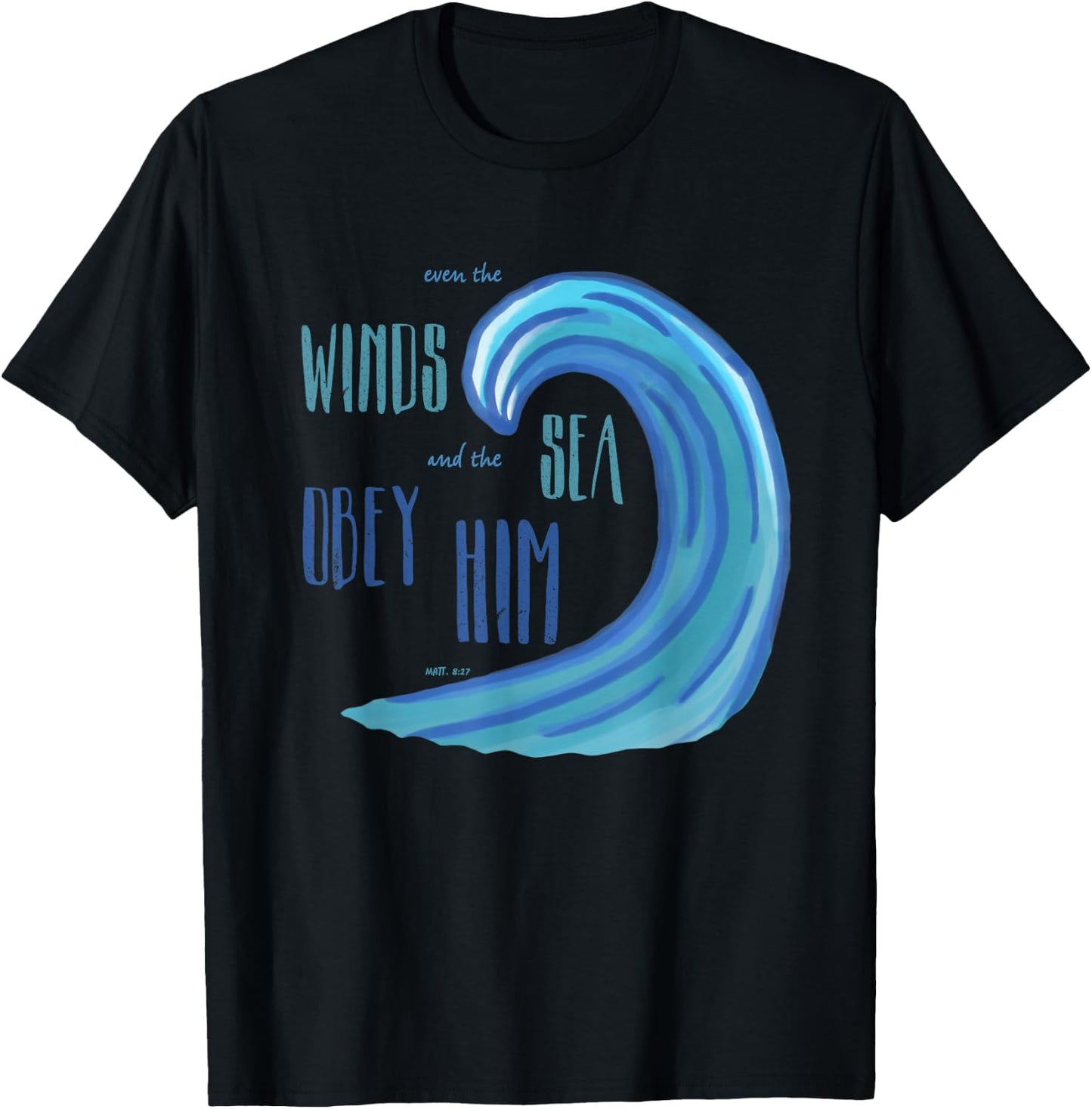 Jesus Follower Christian Believer T Shirt Beach Ocean Wave Women Girls Kids T-Shirt - T-Shirt | Black
