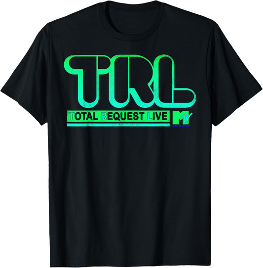 MTV Total Request Live Neon Gradient Graphic T-Shirt - T-Shirt | Black