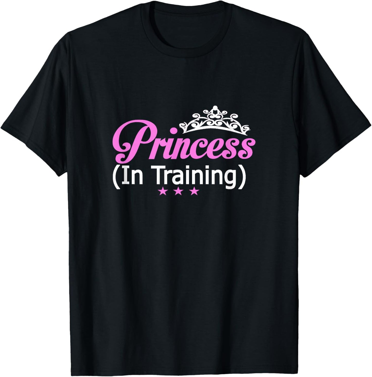 Princess In Training Funny Tiara T-Shirt - T-Shirt | Black