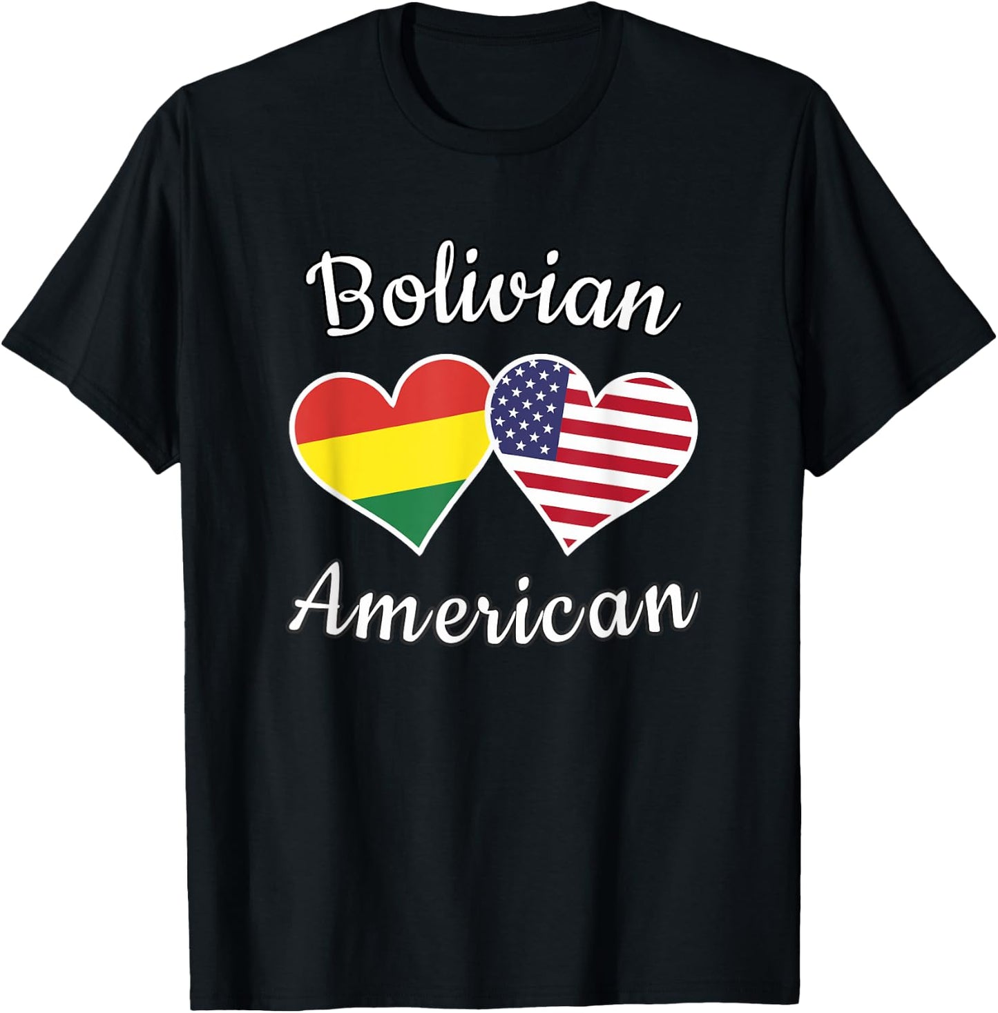 Bolivia USA Shirt Bolivian American Men Women Kids T-Shirt - T-Shirt | Black
