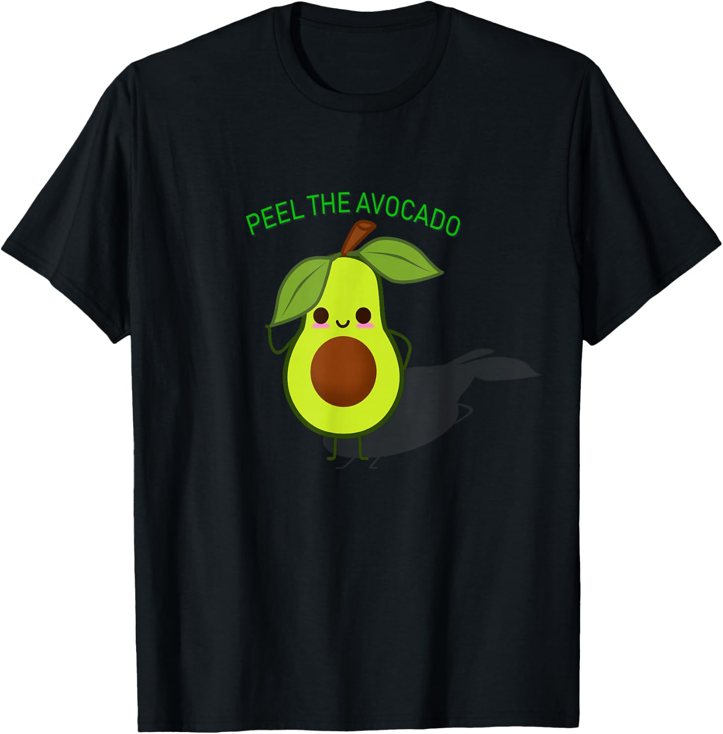 Peel the Avocado Healthy Food Veggie Guacamole T-Shirt - T-Shirt | Black